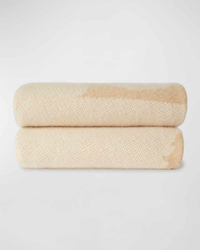 Jacquard Crest Cashmere Blanket